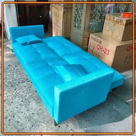 Sofa Bed - Light Blue : Ghế Sofa Băng + Ngã Thành Giường - Màu Xanh Biển